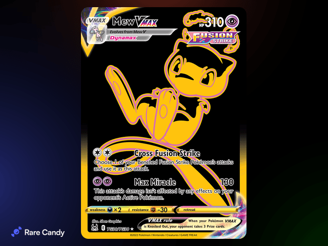 Mew VMAX Trainer Gallery Secret Rare TG30/TG30 from Pok�mon Lost Origin