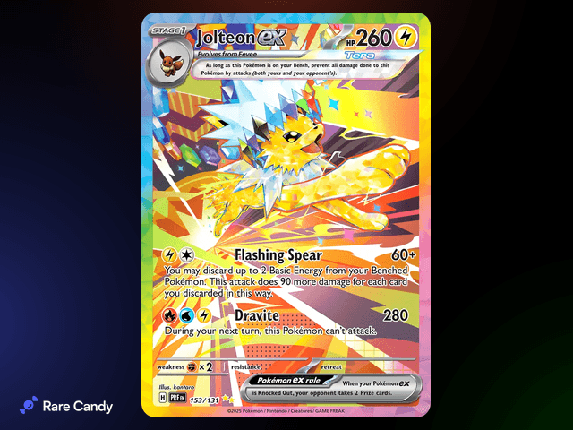 Jolteon ex Special Illustration Rare 153/131 from Pokémon Prismatic Evolutions