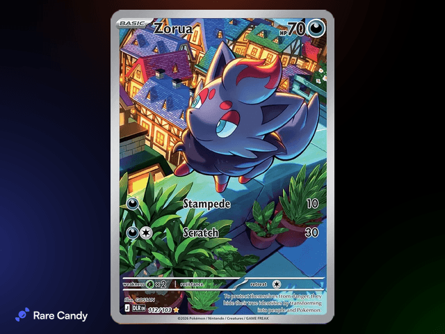 Zorua Illustration Rare (English Delta Reign scan, #112/103) - Delta Reign