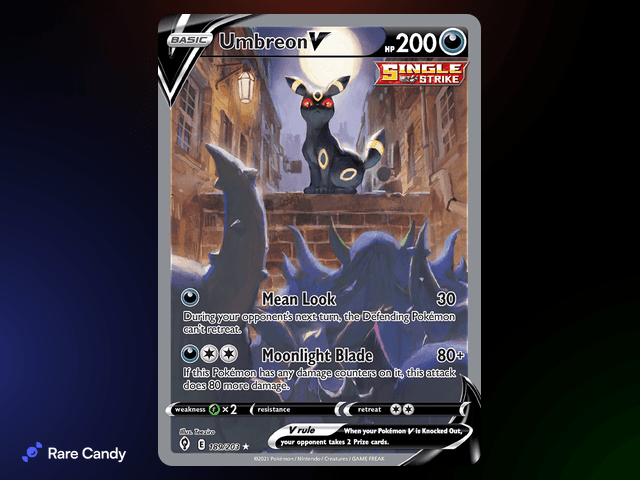 Umbreon V Alternate Art Ultra Rare 189/203 from Pok�mon Evolving Skies