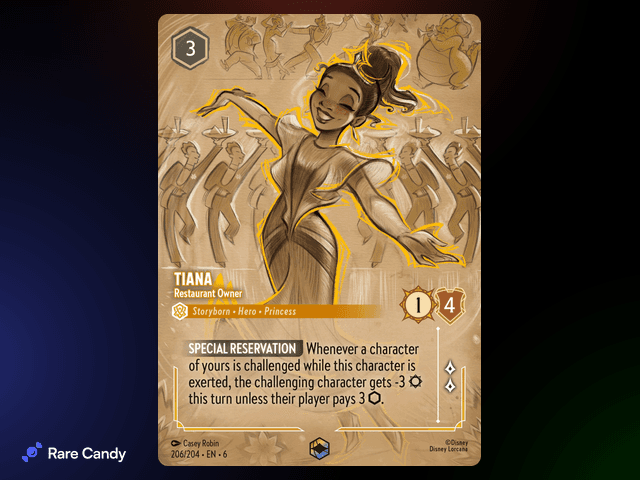 Tiana - Restaurant Owner Enchanted #206 from Lorcana: Azurite Sea