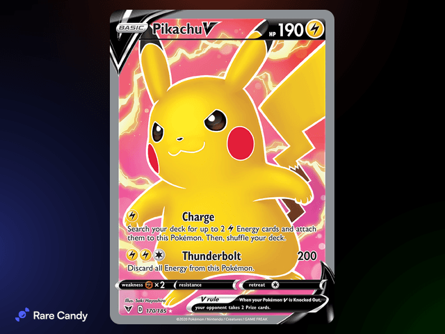 Pikachu V Ultra Rare 170/185 from Pokémon Vivid Voltage