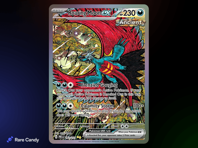 Roaring Moon ex Special Illustration Rare 162/131 from Pokémon Prismatic Evolutions