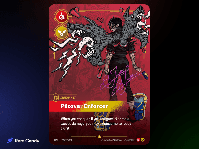 Vi: Piltover Enforcer Signature 229*/219 from Riftbound: Unleashed