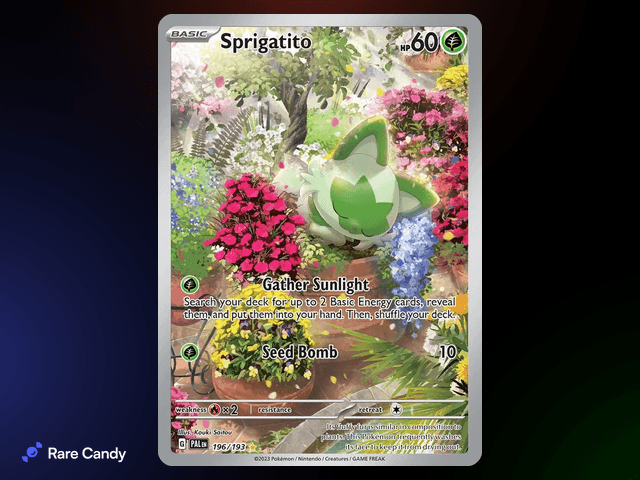 Sprigatito Illustration Rare 196/193 from Pokémon Paldea Evolved