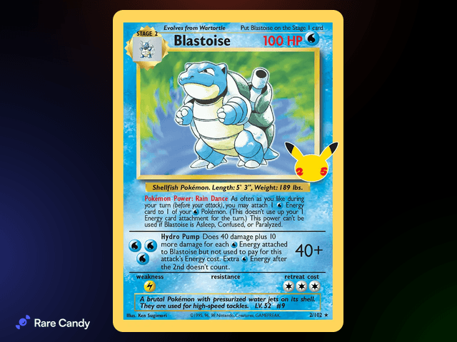 #9 Blastoise — Celebrations Classic Collection