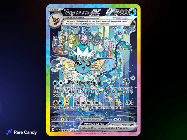 Vaporeon ex Special Illustration Rare 149/131 from Pokémon Prismatic Evolutions