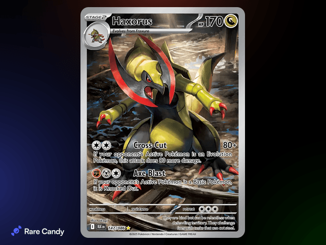Haxorus Illustration Rare 147/086 from Pokémon Black Bolt
