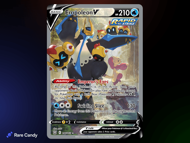 Empoleon V Alternate Art Ultra Rare 146/163 from Pokémon Battle Styles