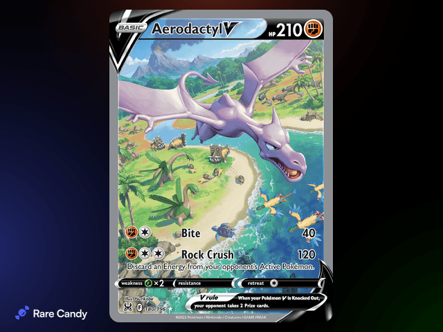 Aerodactyl V Alternate Art Ultra Rare 180/196 from Pok�mon Lost Origin