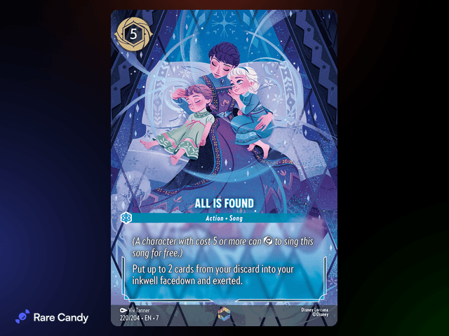 All Is Found Enchanted #220 from Lorcana: Archazia's Island
