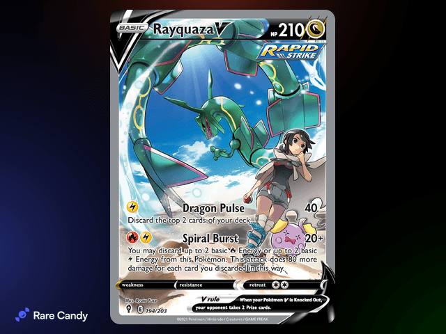 Rayquaza V Alternate Art Ultra Rare 194/203 from Pok�mon Evolving Skies