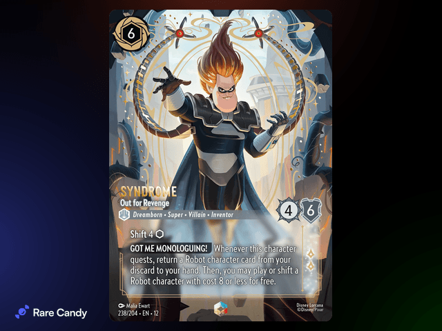 Syndrome - Out for Revenge Enchanted #238 from Lorcana: Wilds Unknown
