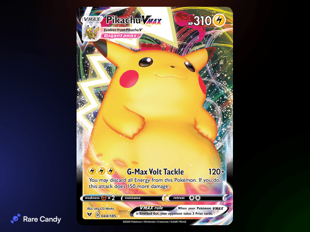 Pikachu VMAX Rare Holo VMAX 044/185 from Pokémon Vivid Voltage