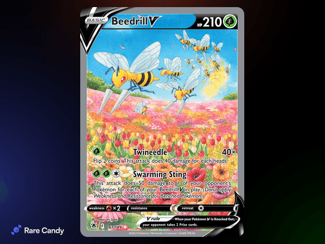 Beedrill V Alternate Art Ultra Rare 161/189 from Pokémon Astral Radiance