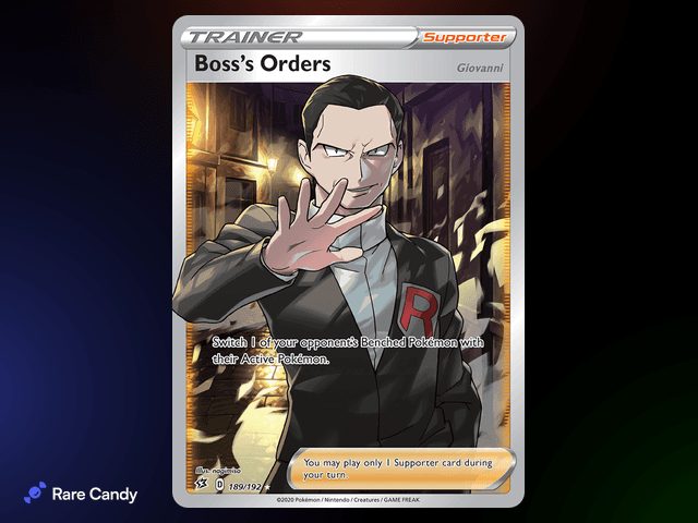 Boss's Orders Ultra Rare 189/192 from Pokémon Rebel Clash
