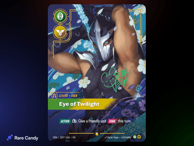 Shen: Eye of Twilight Signature 193*/166 from Riftbound: Vendetta