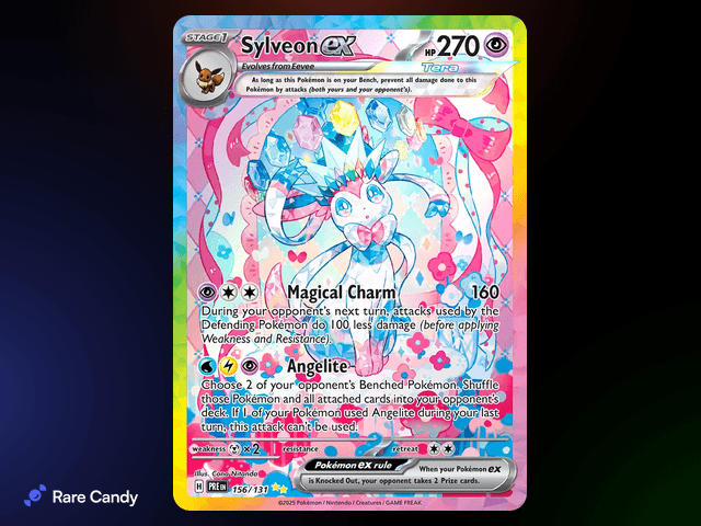 Sylveon ex Special Illustration Rare 156/131 from Pokémon Prismatic Evolutions