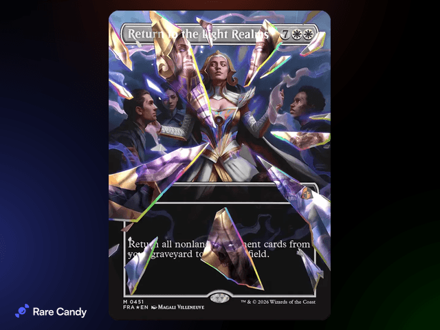 Return to the Light Realms (Borderless) (Facet Foil) from MTG Reality Fracture