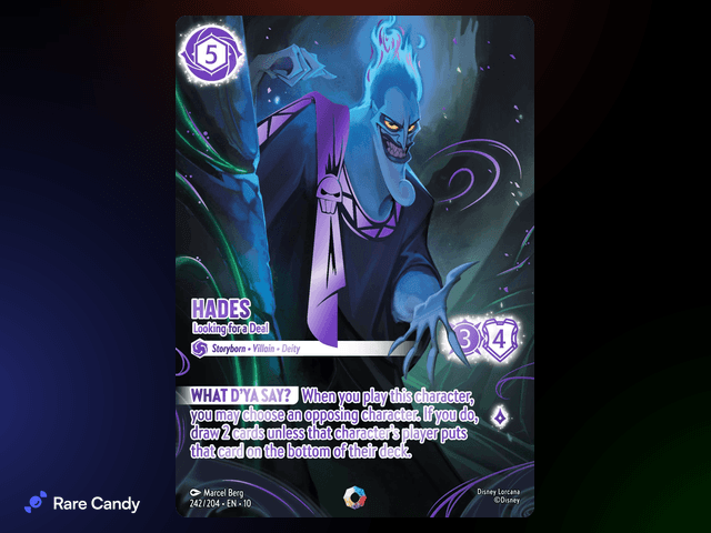 Hades - Looking for a Deal Iconic #242 from Lorcana: Whispers in the Well