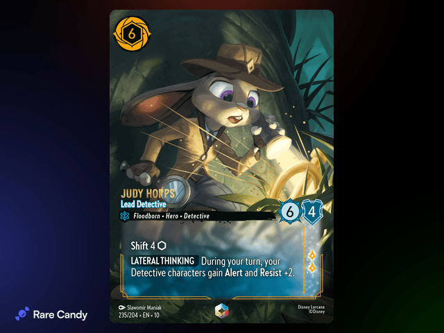 Judy Hopps - Lead Detective Enchanted #235 from Lorcana: Whispers in the Well