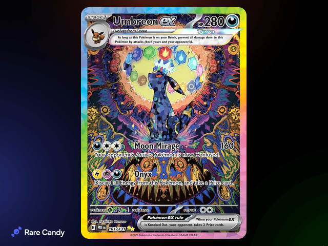 Umbreon ex Special Illustration Rare 161/131 from Pokémon Prismatic Evolutions