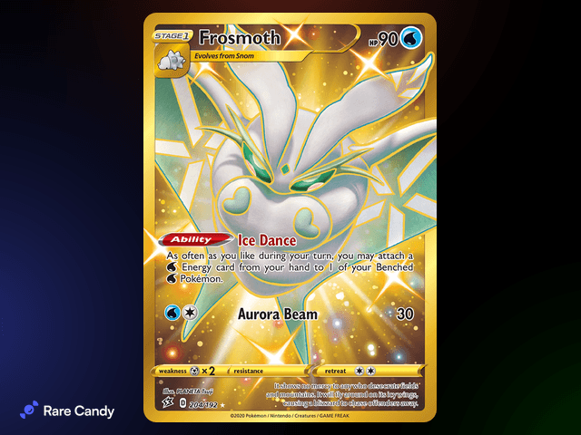 Frosmoth Gold Secret Rare 204/192 from Pokémon Rebel Clash