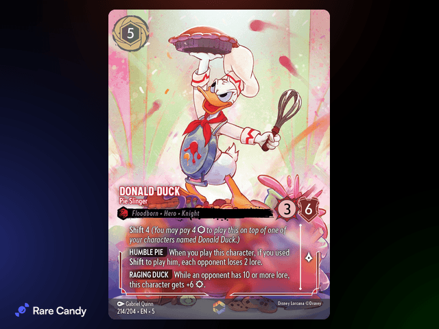 Donald Duck - Pie Slinger Enchanted #214 from Lorcana: Shimmering Skies