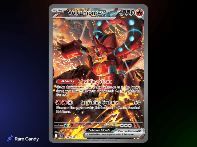 Volcanion ex Special Illustration Rare 182/159 from Pokémon Journey Together