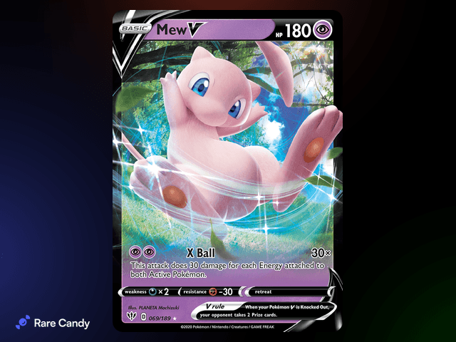 Mew V Rare Holo V 069/189 from Pokémon Darkness Ablaze