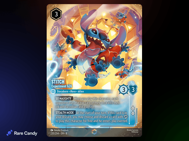 Stitch - Experiment 626 Enchanted #220 from Lorcana: Reign of Jafar