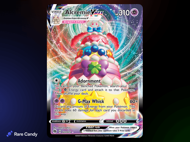 Alcremie VMAX Rare Holo VMAX 023/073 from Pokémon Champion's Path