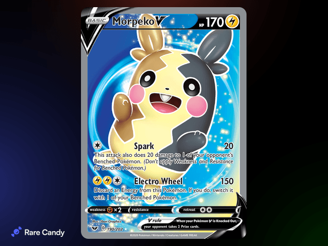 Morpeko V Ultra Rare 190/202 from Pokémon Sword & Shield
