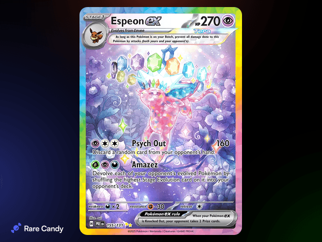 Espeon ex Special Illustration Rare 155/131 from Pokémon Prismatic Evolutions