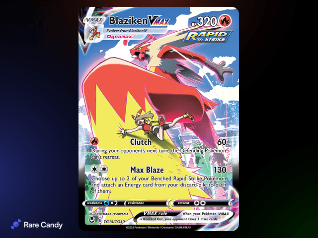 Blaziken VMAX Trainer Gallery TG15/TG30 from Pok�mon Silver Tempest