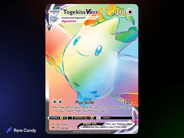 Togekiss VMAX Rainbow Rare 191/185 from Pokémon Vivid Voltage