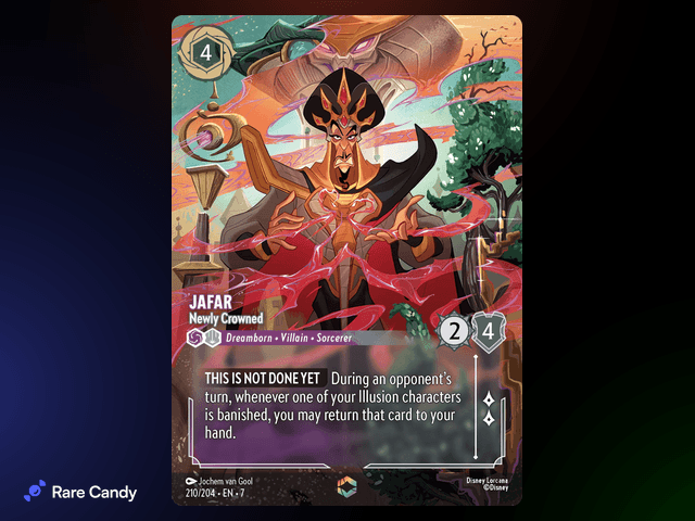 Jafar - Newly Crowned Enchanted #210 from Lorcana: Archazia's Island