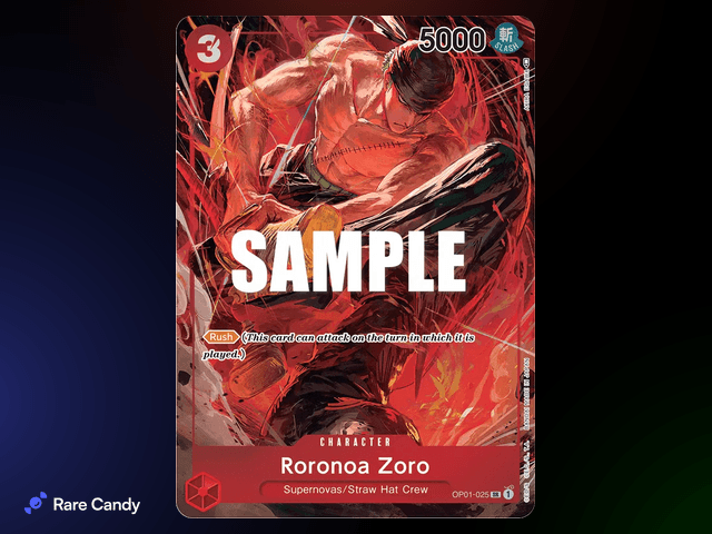 #6 Roronoa Zoro Alt Art Super Rare: Romance Dawn