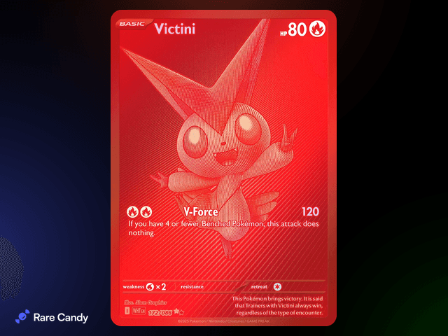 Victini Black White Rare 172/086 from Pokémon White Flare