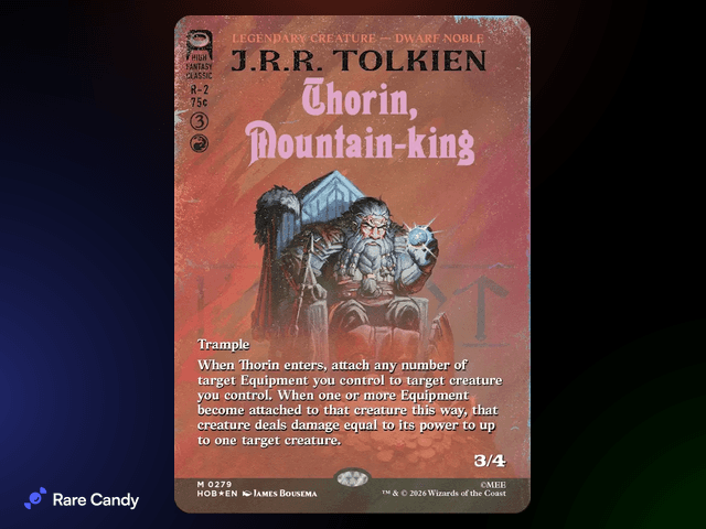 Thorin, Mountain-king (Borderless) (Surge Foil) from The Hobbit MTG