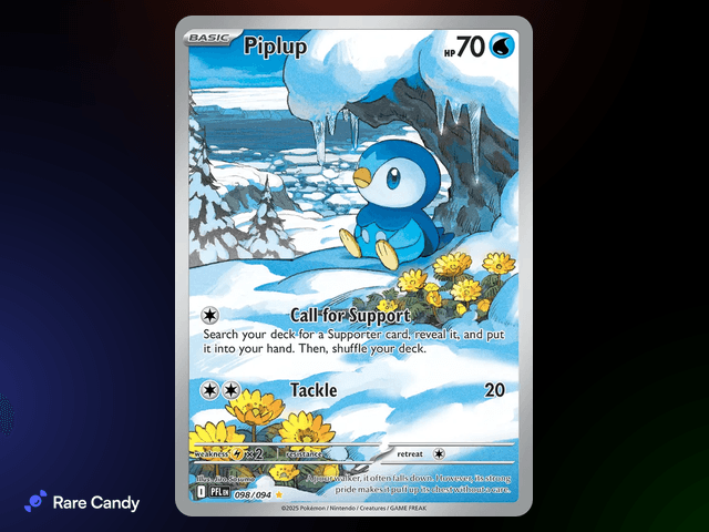 Piplup Illustration Rare 098/094 from Pokémon Phantasmal Flames
