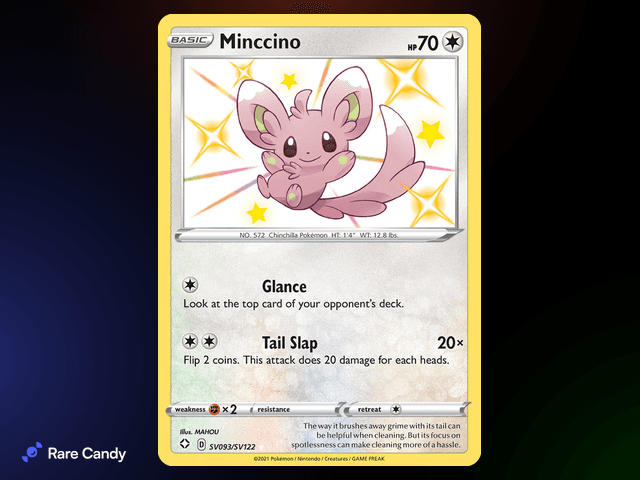 Shiny Minccino SV093/SV122 from Pokémon Shining Fates Shiny Vault