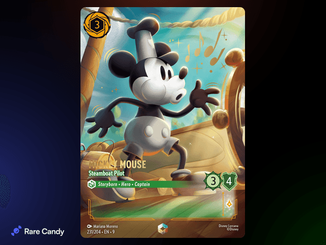 Mickey Mouse - Steamboat Pilot Enchanted #231 from Lorcana: Fabled