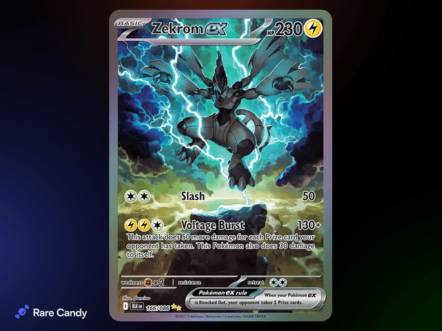Zekrom ex Special Illustration Rare 166/086 from Pokémon Black Bolt