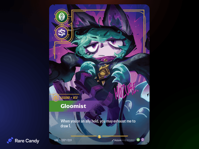 Vex: Gloomist Signature 232*/219 from Riftbound: Unleashed