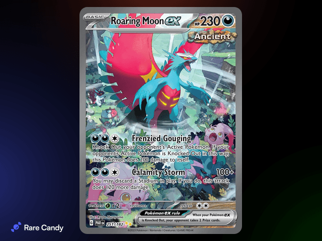 Roaring Moon ex Special Illustration Rare 251/182 from Pokémon Paradox Rift