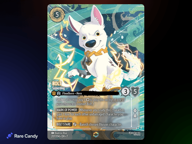Bolt - Superdog Enchanted #207 from Lorcana: Archazia's Island