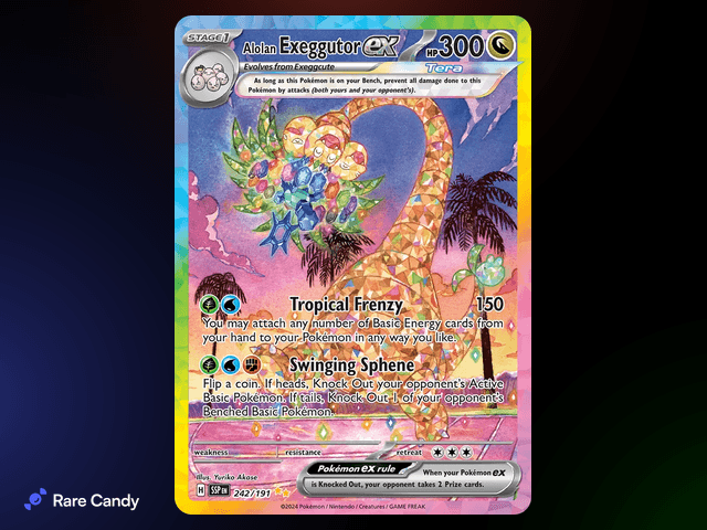 Alolan Exeggutor ex Special Illustration Rare 242/191 from Pokémon Surging Sparks