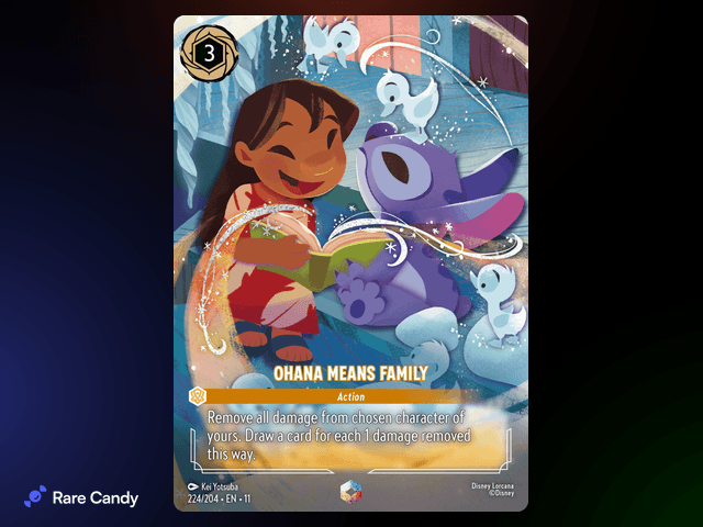 Ohana Means Family Enchanted #224 from Lorcana: Winterspell