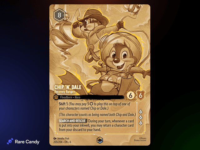Chip 'n' Dale - Recovery Rangers Enchanted #205 from Lorcana: Azurite Sea